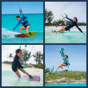 Four kiteboarders in Bermuda