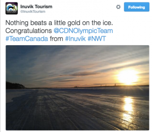 A little gold on ice in Inuvik