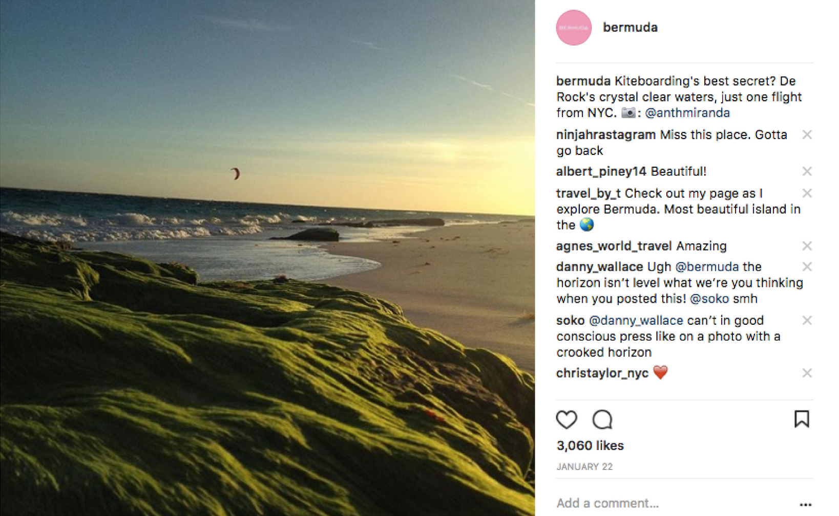 Bermuda kiteboarding Instagram