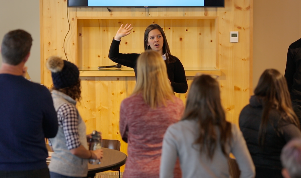 Senior Strategic Consultant Sarah Prud'homme leads a workshop in Vail, Colorado.