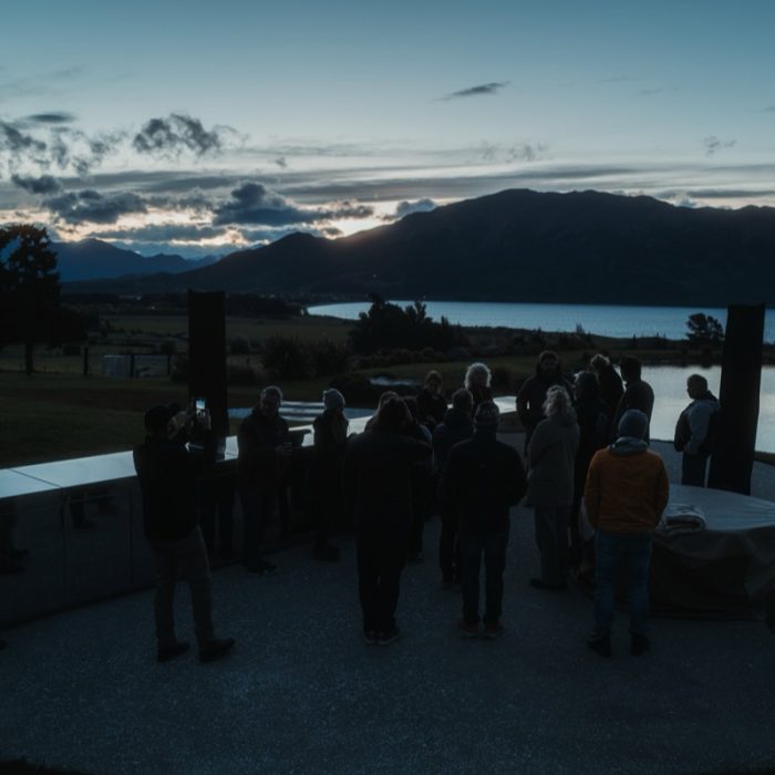 Forum participants at Lake Hāwea Station.