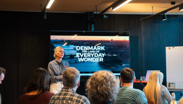 "Denmark, the land of everyday wonder" appears on a slide.